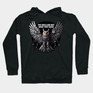 The owls are not what they seem. Beware! Hoodie